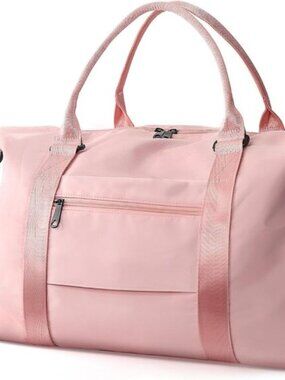 Coral Pink Travel Duffel Bag Carry On Weekender Waterproof Hospital Gym Bag